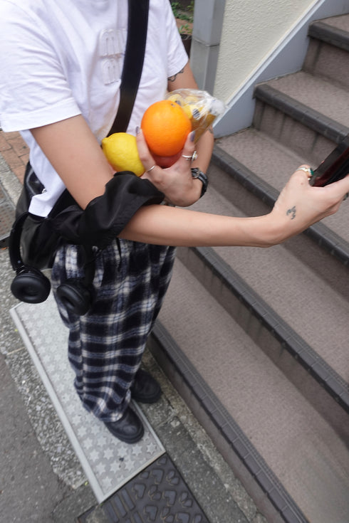 起毛チェックラフパンツ